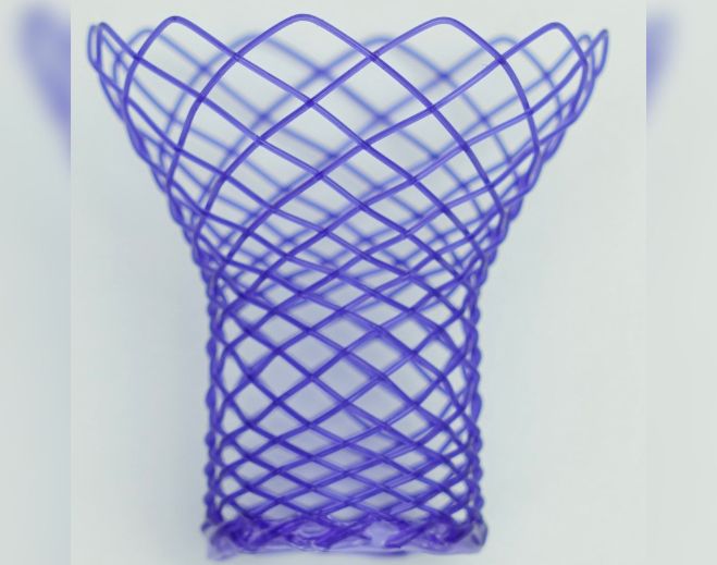 Purple woven medical implant mesh